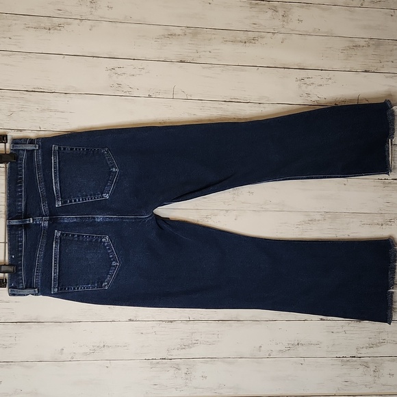 🥳LOFT Dark Blue Hi-Waist Kick Crop Size 6 - Picture 7 of 8
